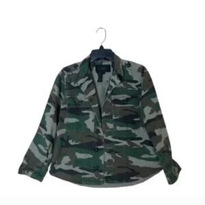 J. Crew Camouflage Button Up Utility Shirt Jacket Size Xs